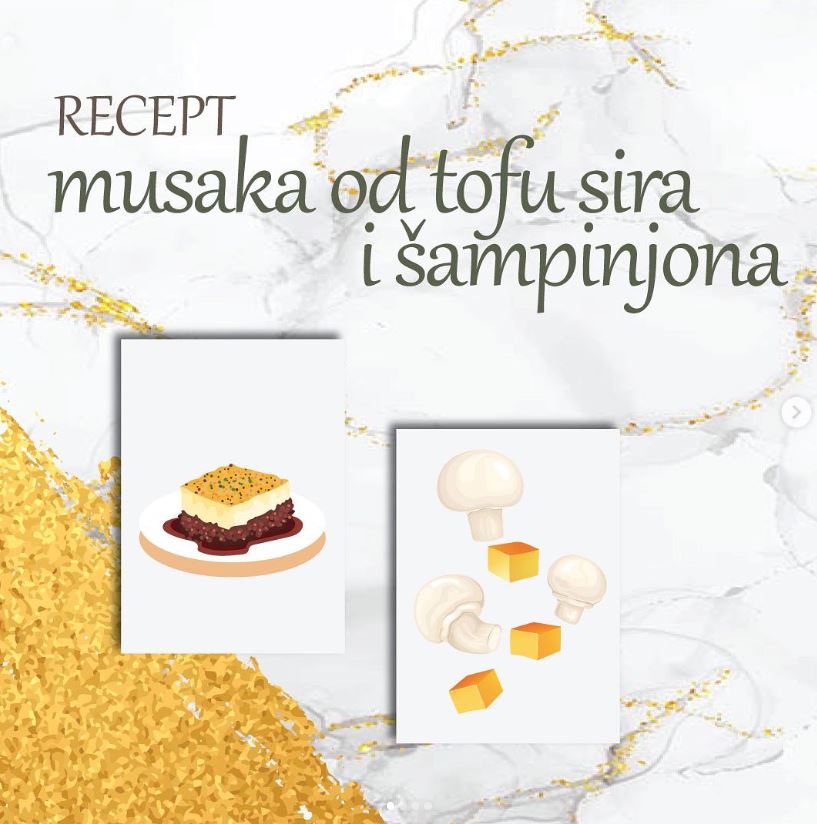 recept musaka od tofu sira sa sampinjonima